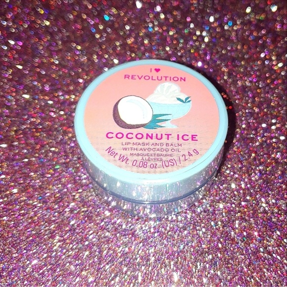 I Heart Revolution Coconut Ice Lip Mask & Balm ✨ New | 0.08 oz / 2.4 g - Picture 2 of 4